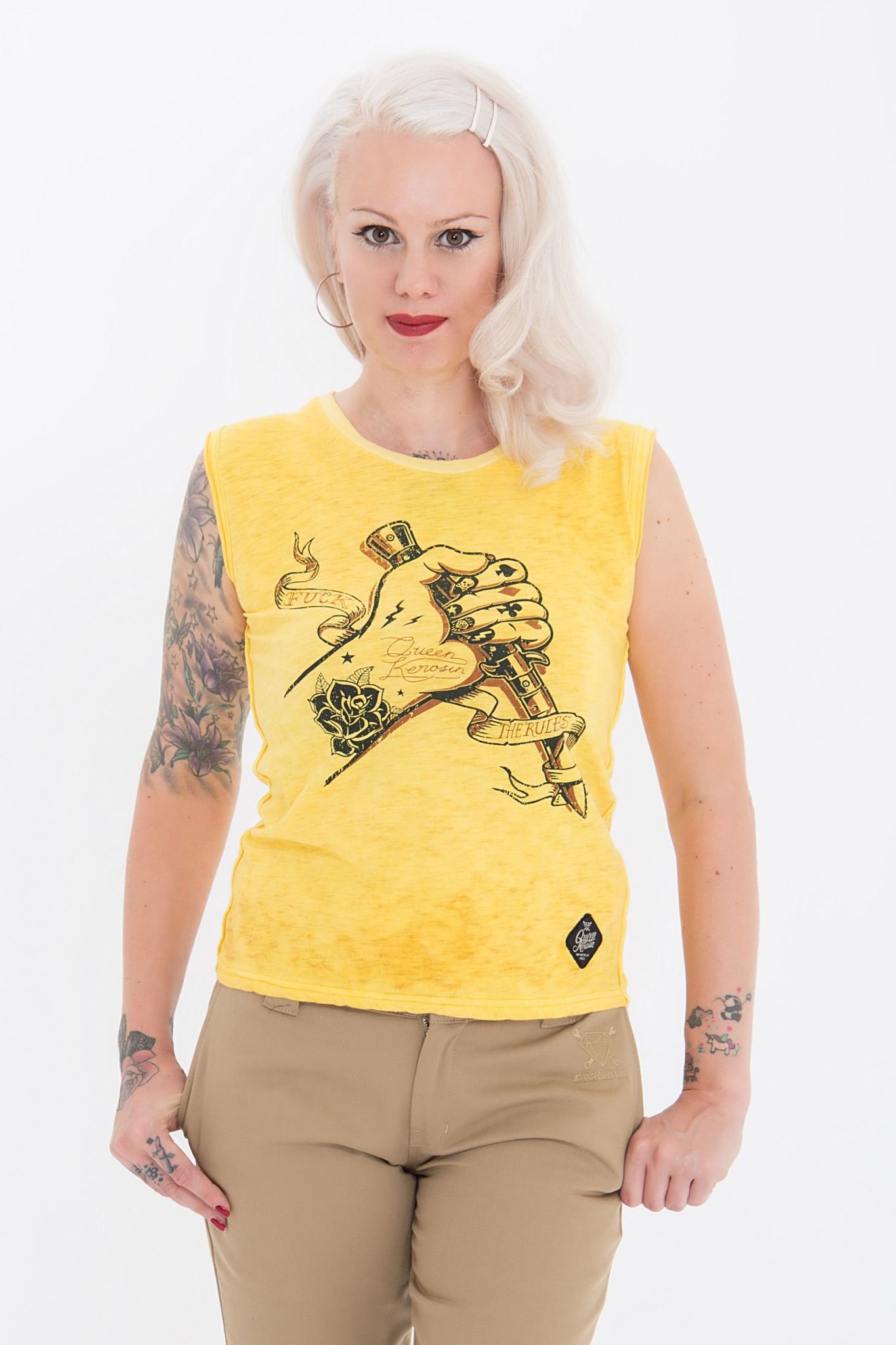 Camiseta-Fuck-The-Rules-queen-Kerosin.jpg Camiseta Fuck The Rules Mujer - Imagen 1