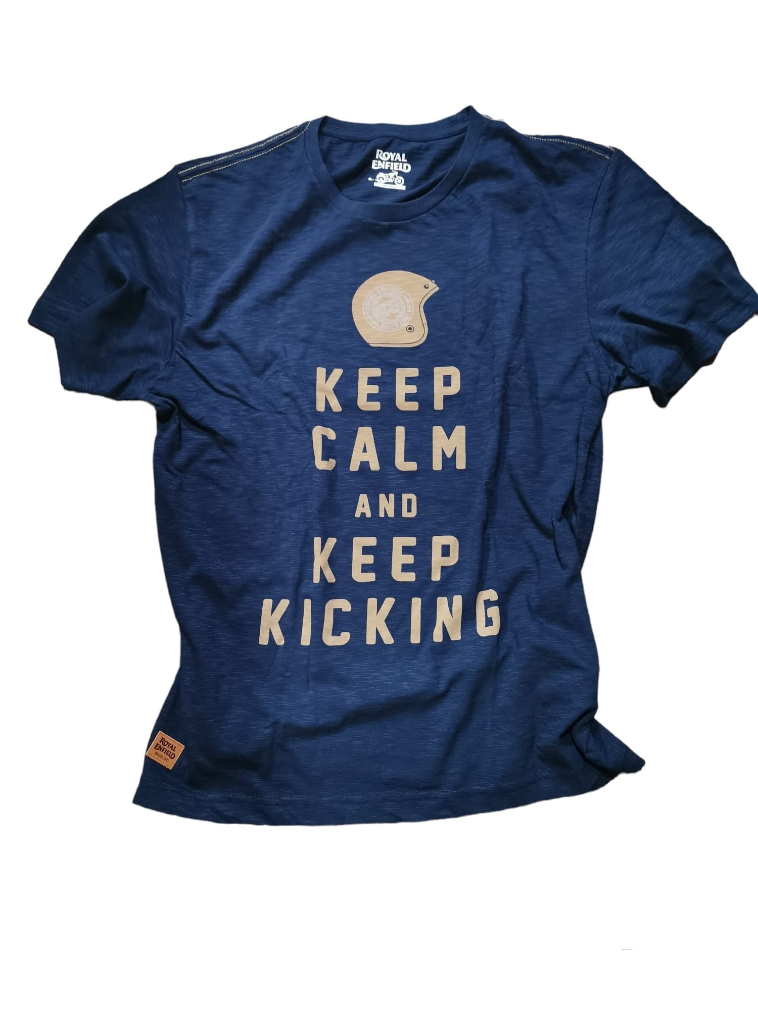 Camiseta-Royal-Enfield-keep-Calm-Navy.jpg Camiseta Royal Enfield keep Calm Navy - Imagen 1
