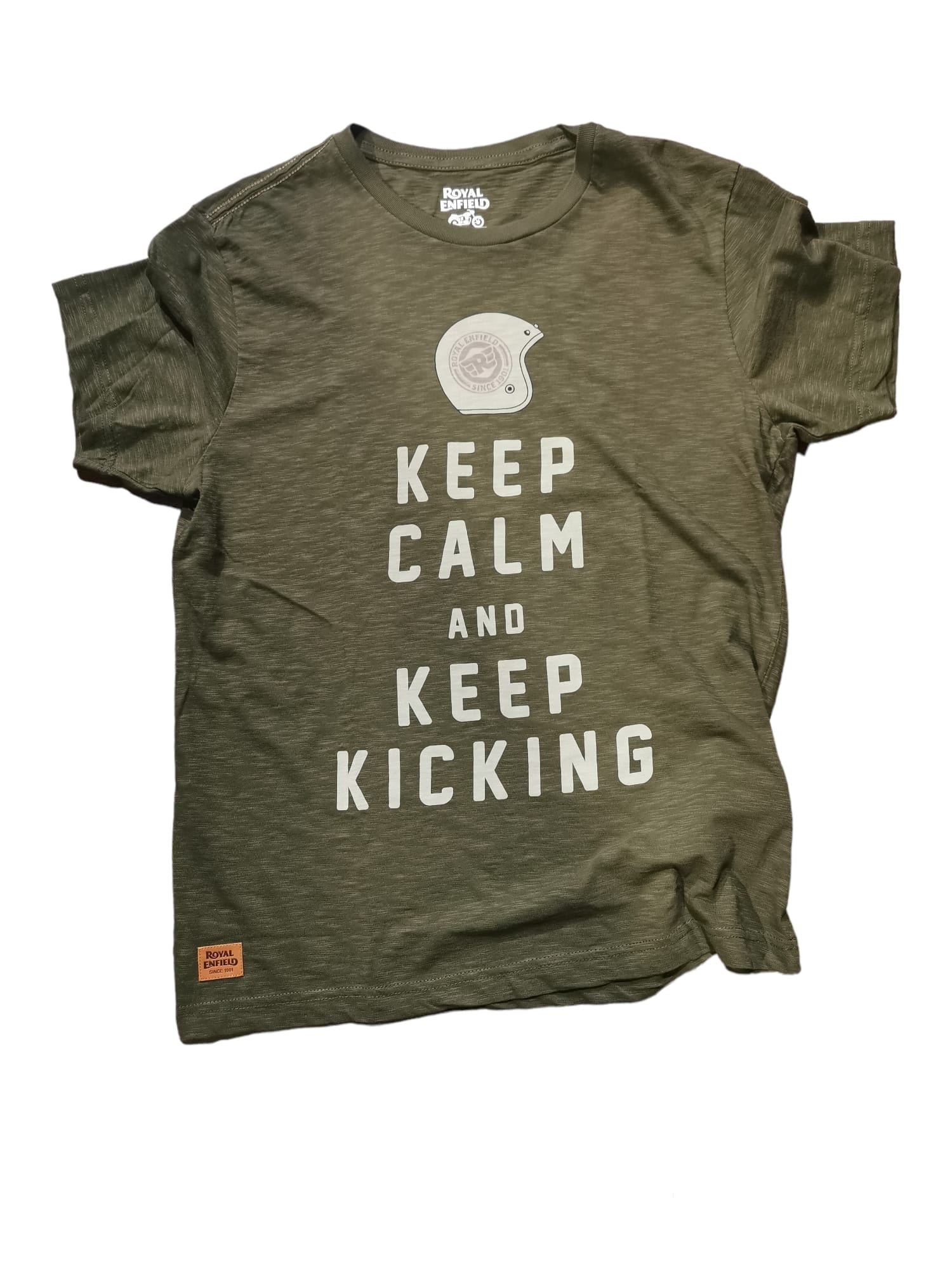 Camiseta-Royal-enfield-Keep-Calm-Olive.jpg Camiseta Royal Enfield keep Calm Olive - Imagen 1