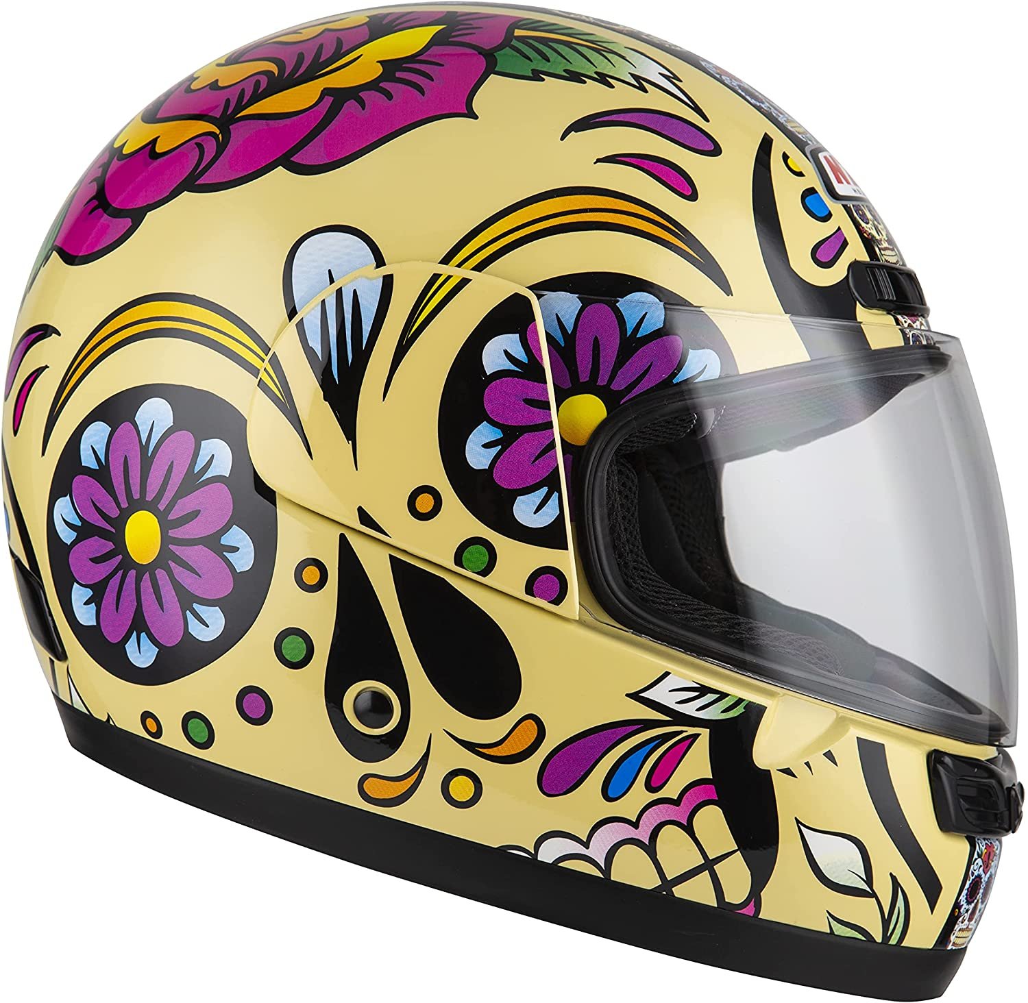 Mexican-skull-crema.jpg Casco integral NZI Activy 3 Mexican Skulls - Imagen 1