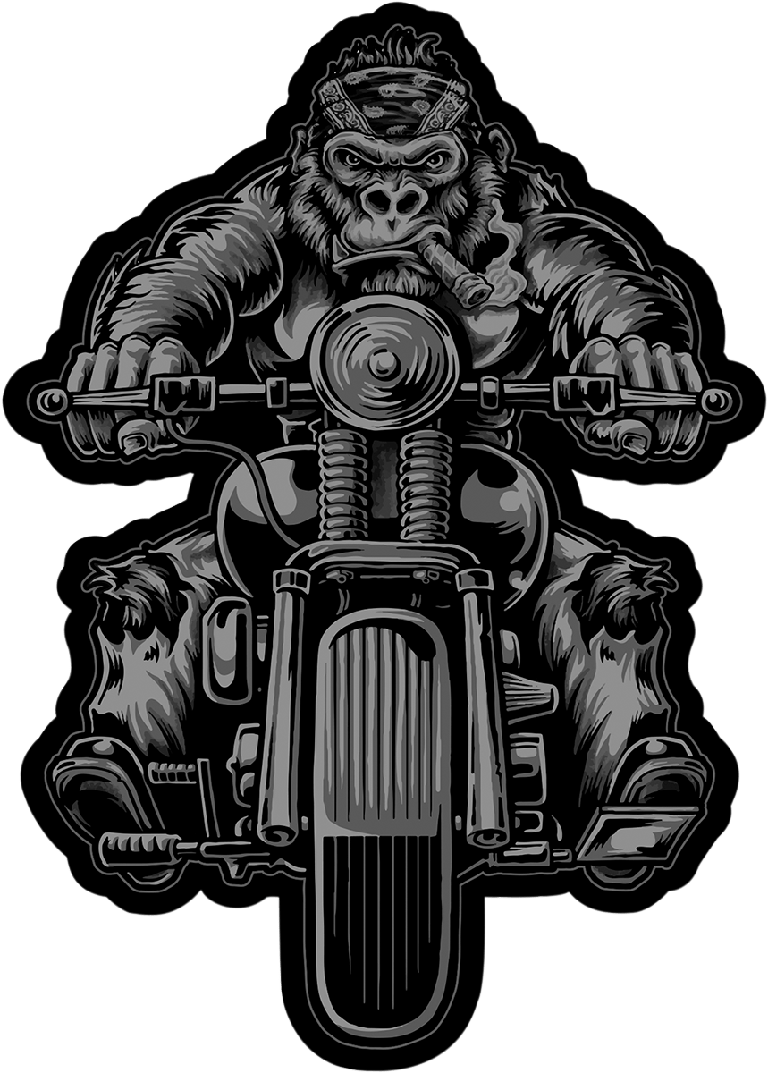 Parche-gorila.png Parche motero Gorila espalda - Imagen 1