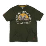 Camiseta Royal Enfield AROUND THE WORLD Verde - Imagen 3